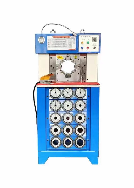 3 Inch Upgrade PLC Control System Fast Change Mould Tool Hose Crimping Machine Process With Withhold Faster Crimping Force 1500T