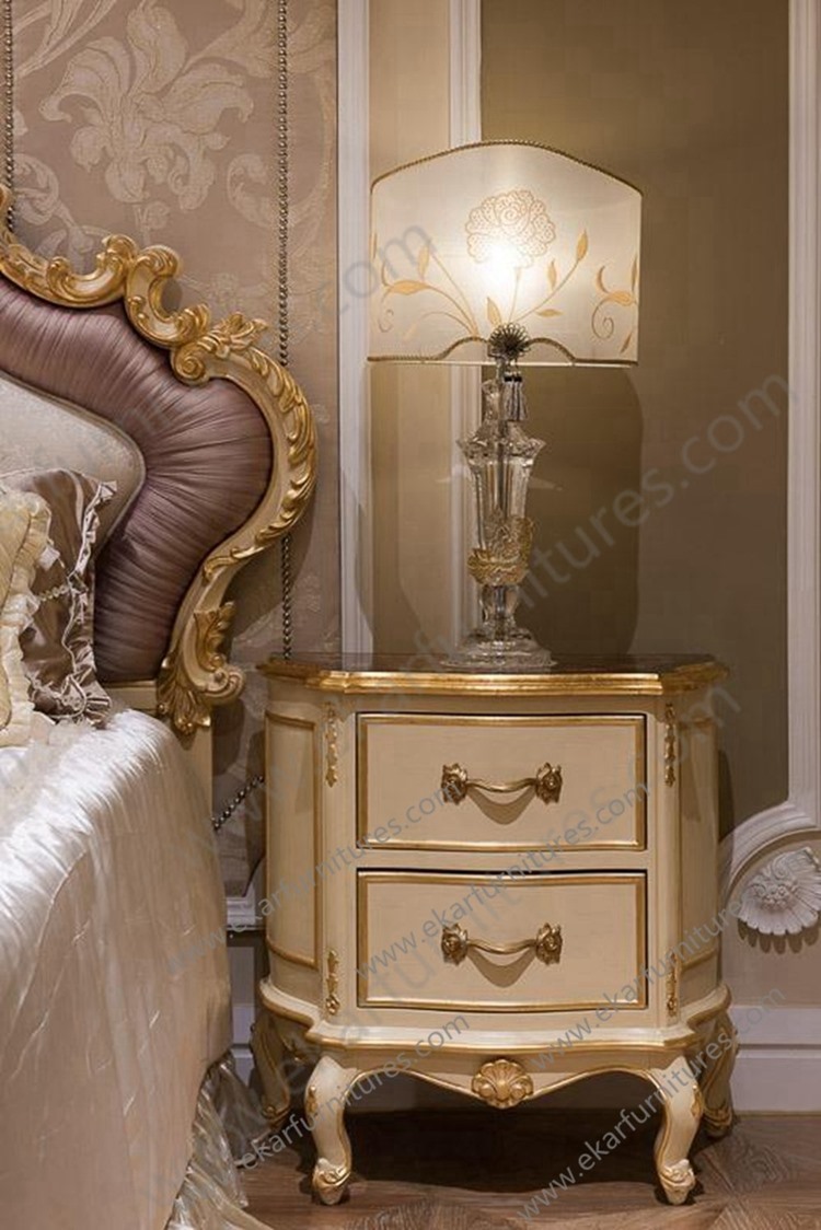 white nightstand with 3 drawers bedsides table