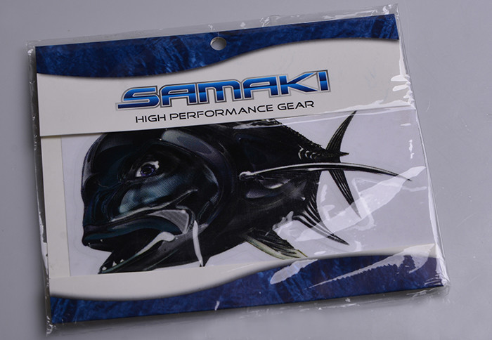 Personalised full color engraving fish individual packing sticker decal printing