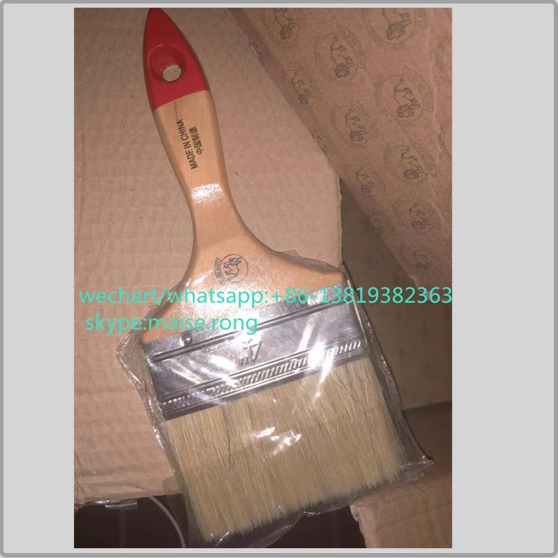4 Inch Pig Hair Painting Brush For Funiture Painting , 51MM - 70MM Hair Length