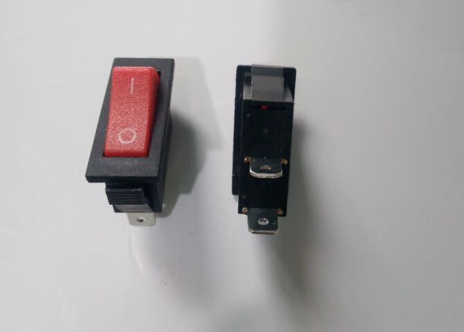 Green Kcd5 Electrical Rocker Switches 16A Silver Contacts Brass Terminal