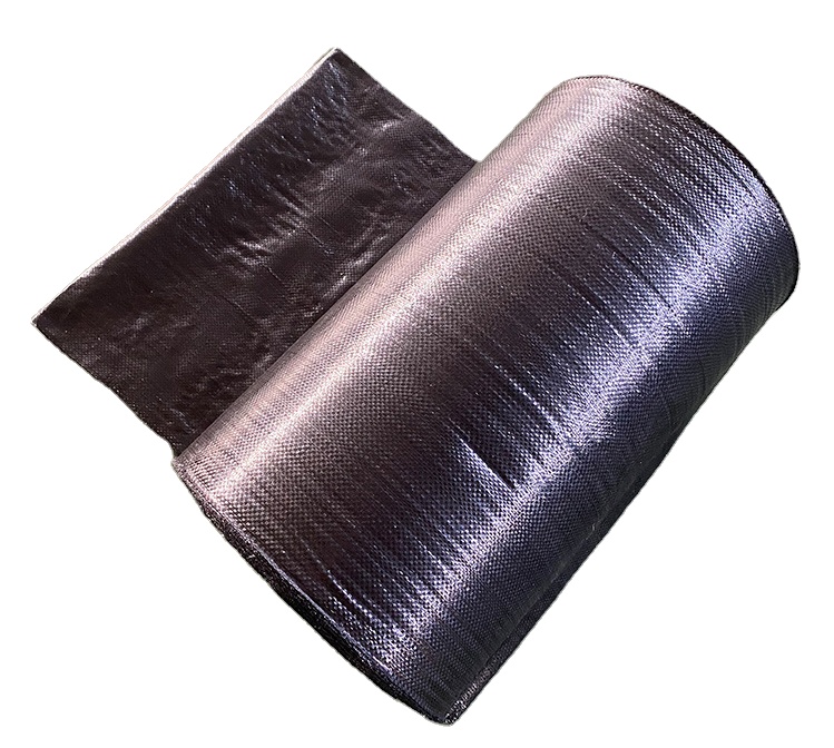 High Tensile Strength 5oz Black PP Woven Fabric Geotextile for Road Construction