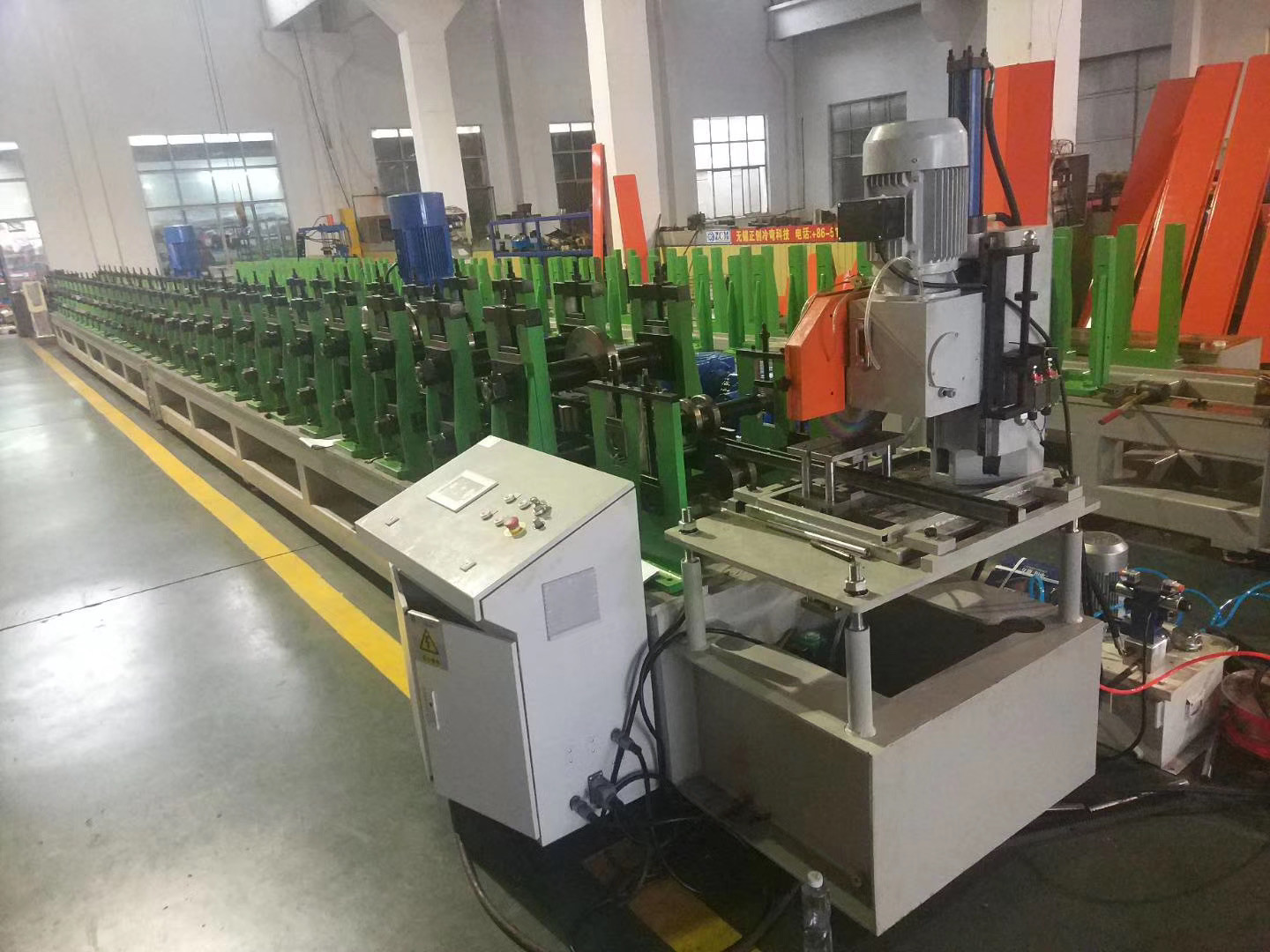1.5-2.5mm Metal Solar Slotted Unistrut Channel Roll Forming Machine