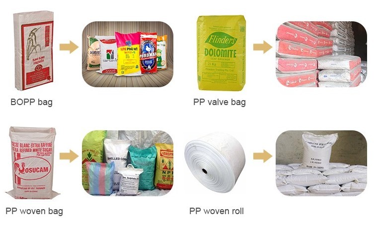 Laminated Woven PP Sacks Polypropylene Packaging Bags 5kg 25kg 50kg 70kg