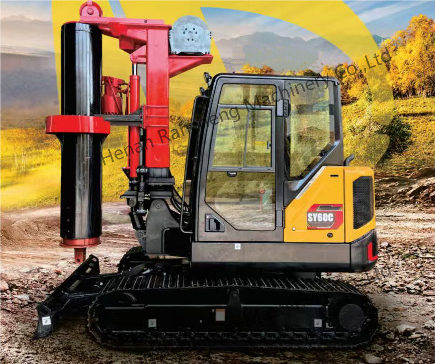 RCQ-10C Mini Hydraulic Rotary Piling Rig Kubota Diesel Engine Sany Excavator Chassis