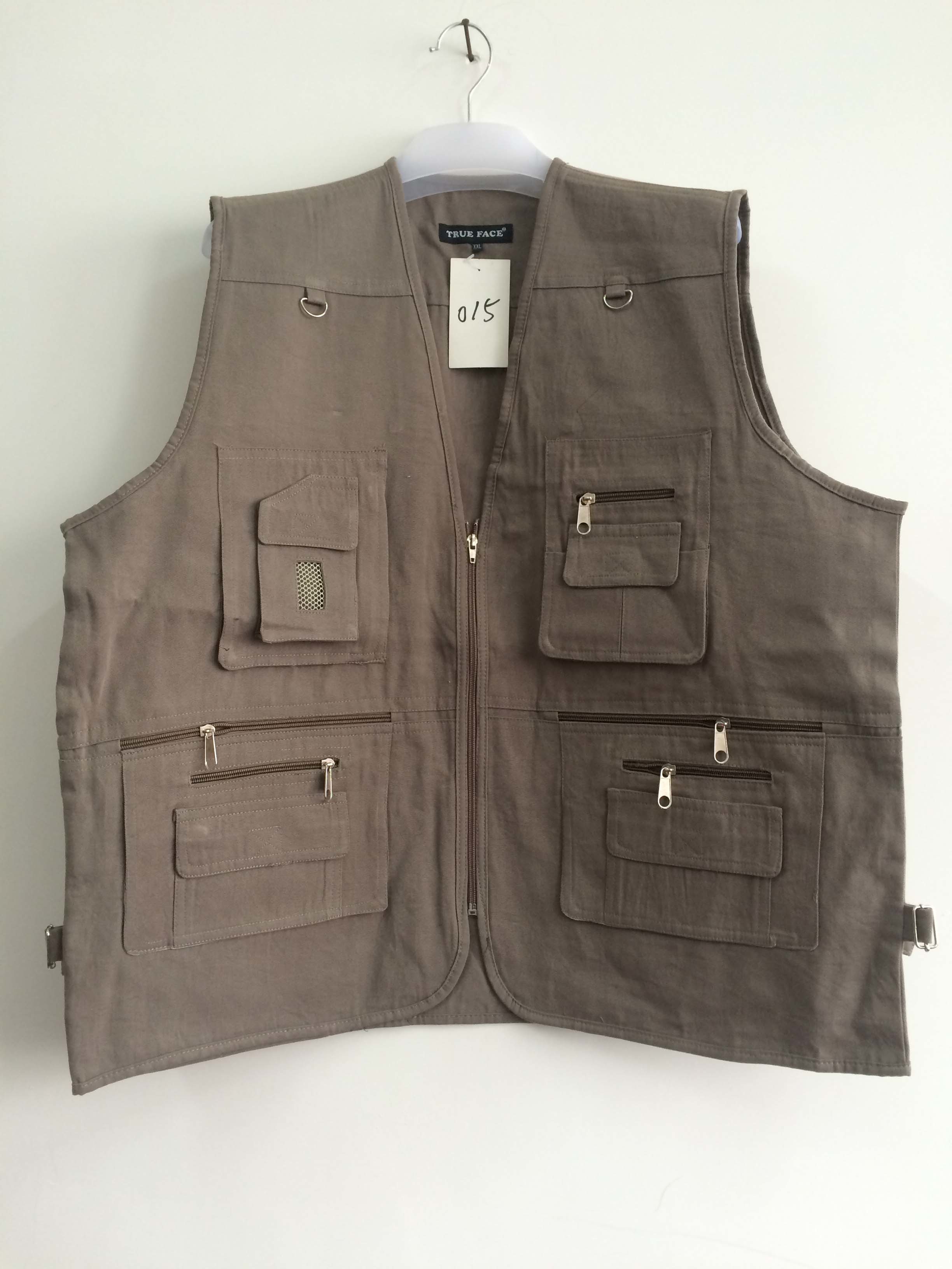 vest, waistcoat, polyester washed fabric, weeding vest, weeding waistcoat, S-3XL, 4 colors: black, blue, green & beige