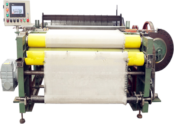 Horizontal CNC Crimped Wire Mesh Weaving Machine Galvanize Steel Wire Material