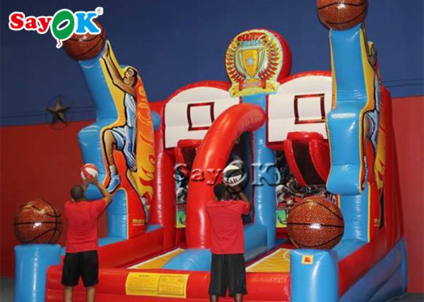 Funny Commercial Basketball Shooting Game Giant Inflatable Basketball Hoops
