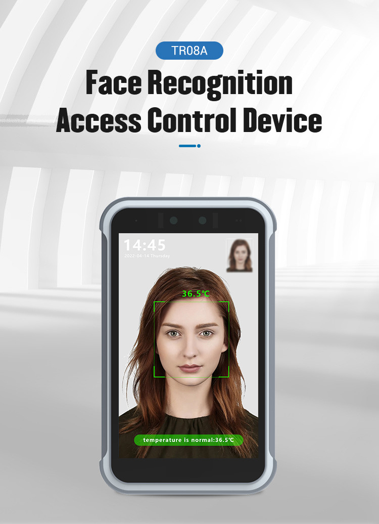 CE FCC Facial Recognition Access Control System 8.0 Inch Screen For Hotel / Office