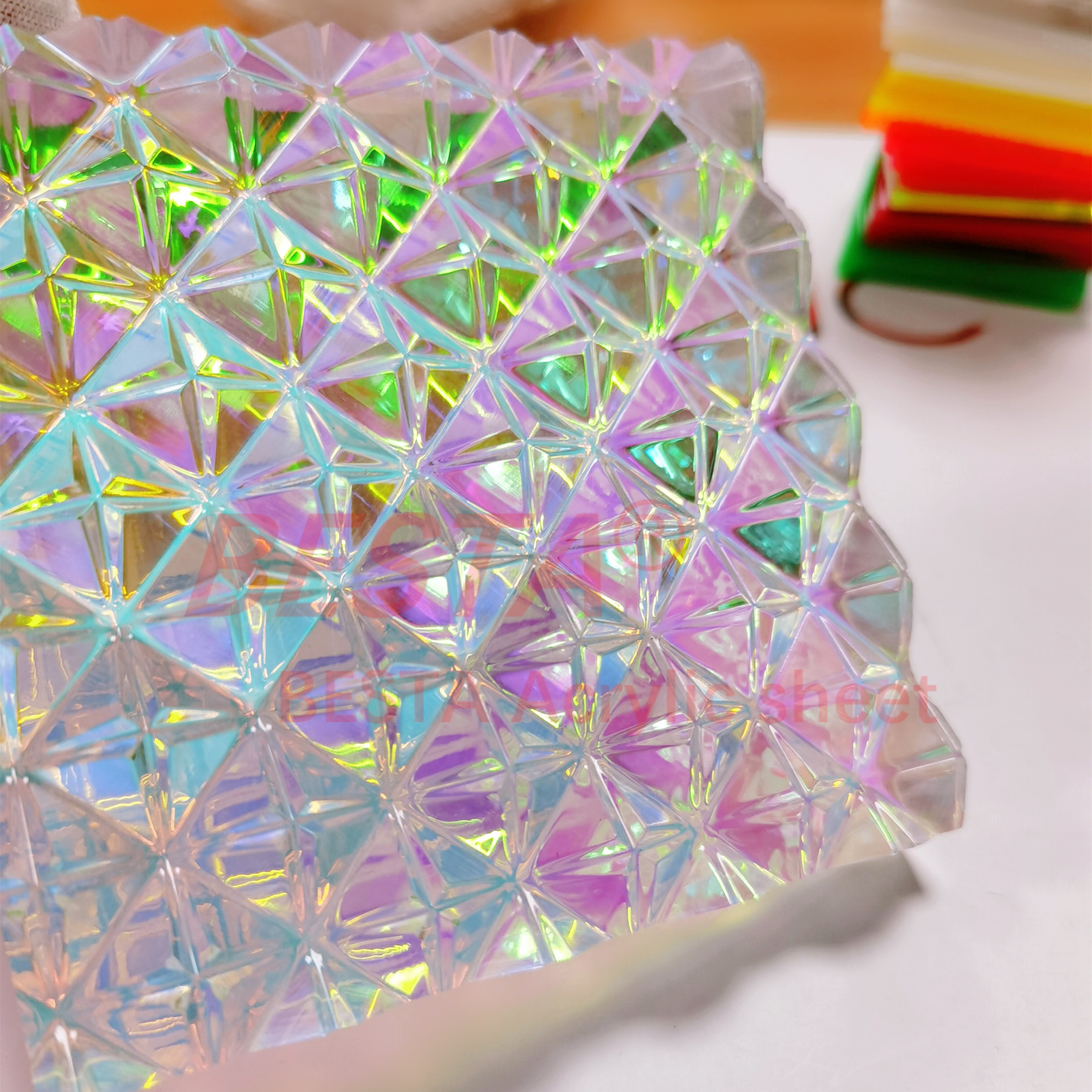 Customized Color Flare Glare Decorative Acrylic Sheets 1220*2440mm