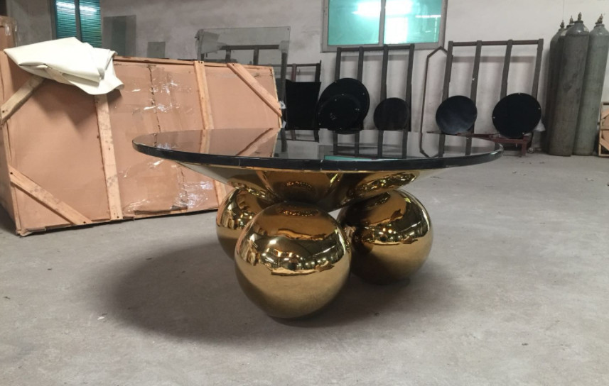 Modern Dining room Table Marble Top Round With ball leg China low price