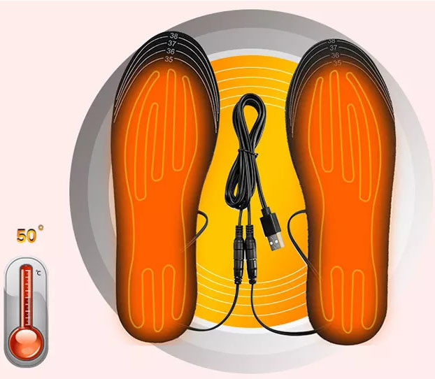 Far Infrared Electric Insoles Foot Warmers Wireless Remote Control 55degree Sheerfond