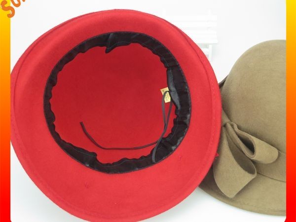 Fashion hot sale unique wool felt ladies hat, Crushable Australia wool hats for ladies