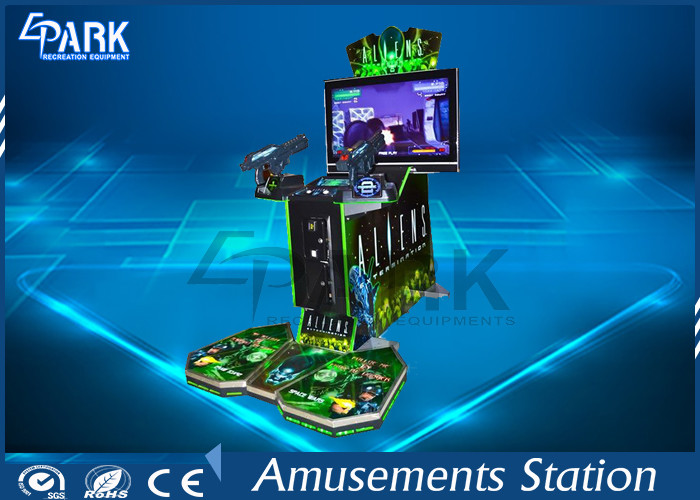 Aliens Shooting Arcade Machines Indoor Arcade Games With 42 Inch Screen