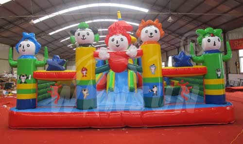 Lucky Olympic Theme Inflatable Theme Park / Playground For Children