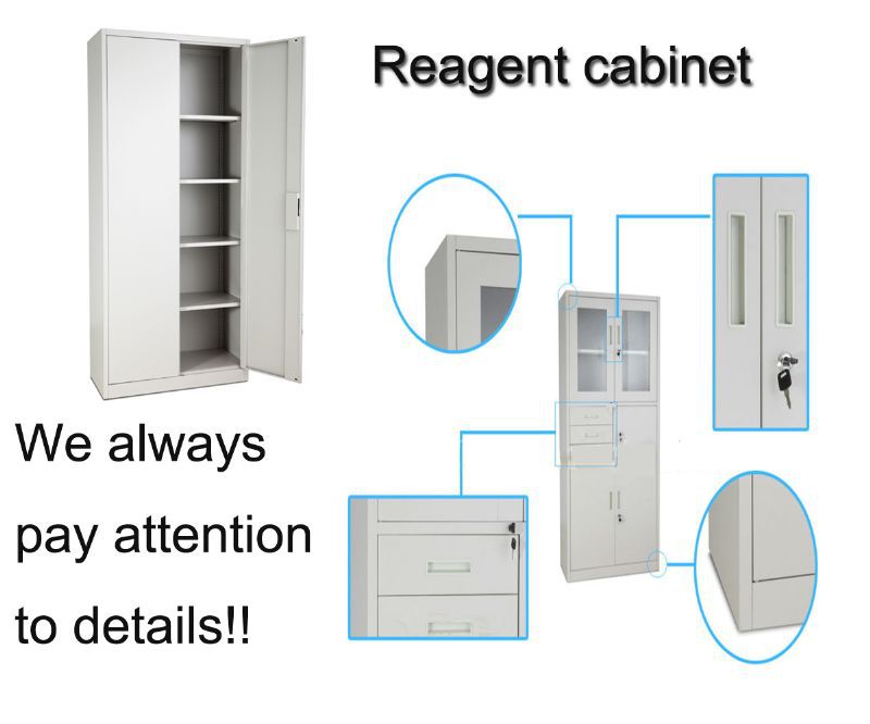 Hospital Reagent Cabinet Computer Lab Furniture Electrostatic Spraying Surface