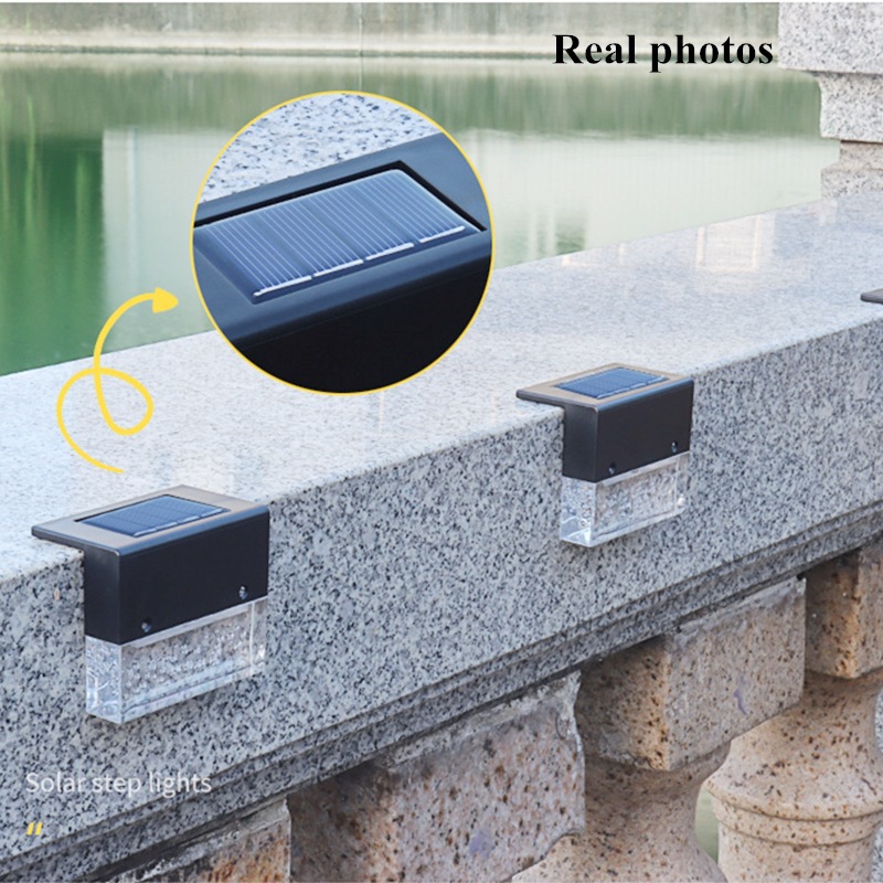 Outdoor 1.2V Light Control LED Solar Wall Lamp , Solar Fence Lights Solar Step Lamp IP55 3500K