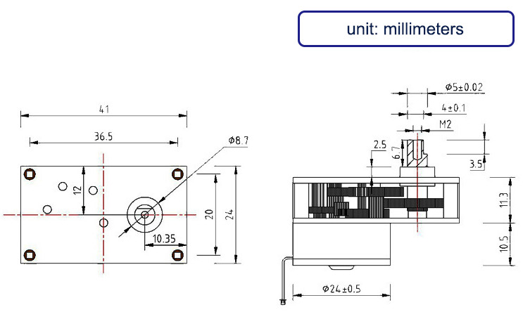 Vending Machine 21r/ Min Mini Gear Motor Temp Control Valve Spur Gearhead Motor