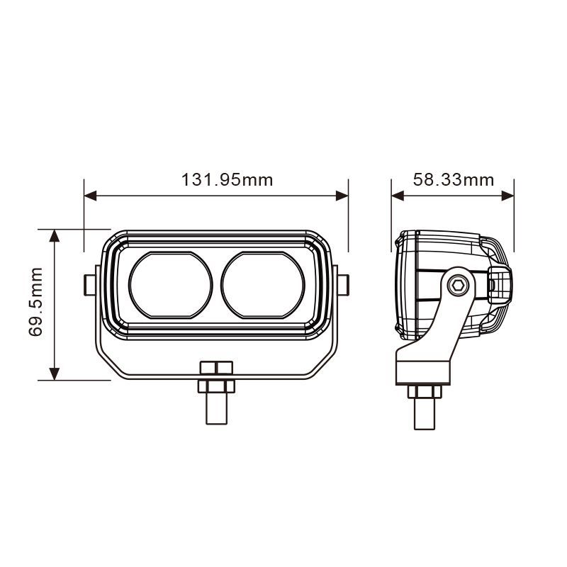 High Visibility LED Forklift Safety Light Bar DC 10-80V China Factory Direct