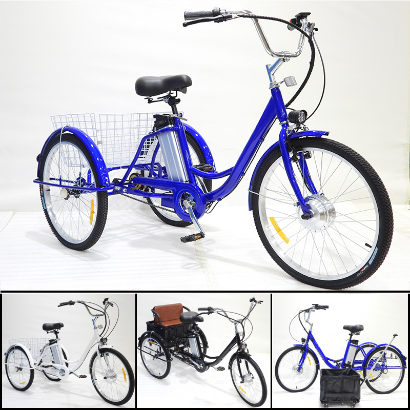 24 Inches Pink Multifunctional Adult Tricycle With Passenger Seat Removable