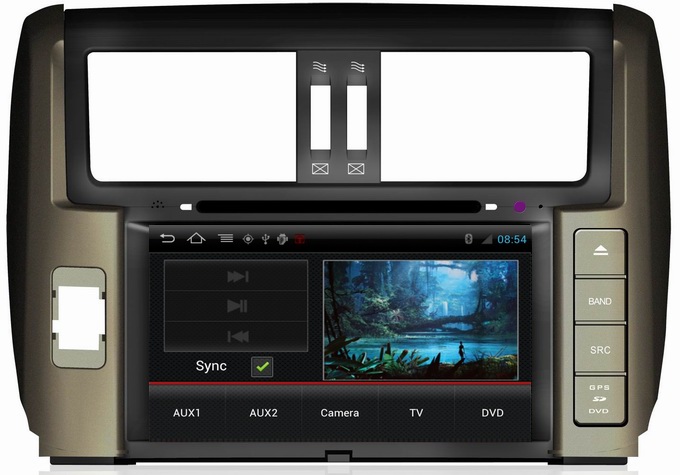 Ouchuangbo Car GPS Navi Android 4.0 for Toyota Prado 2010 S150 Bluetooth phonebook /A2DP TV OCB-065C