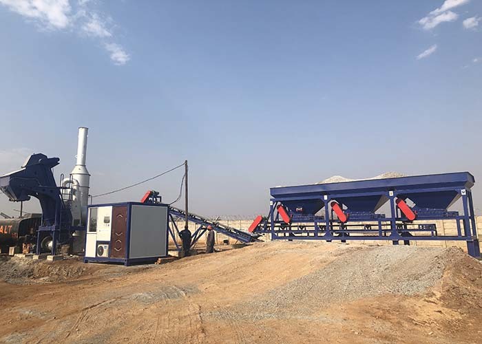 Mini Mobile Drum Mix Plant Modular Design Easily Transport And Installation