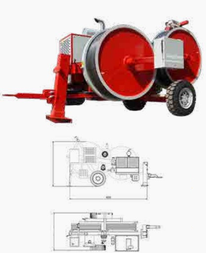 6 Grooves GL1x50 Hydraulic Tensioner 5T Power Line Stringing Equipment
