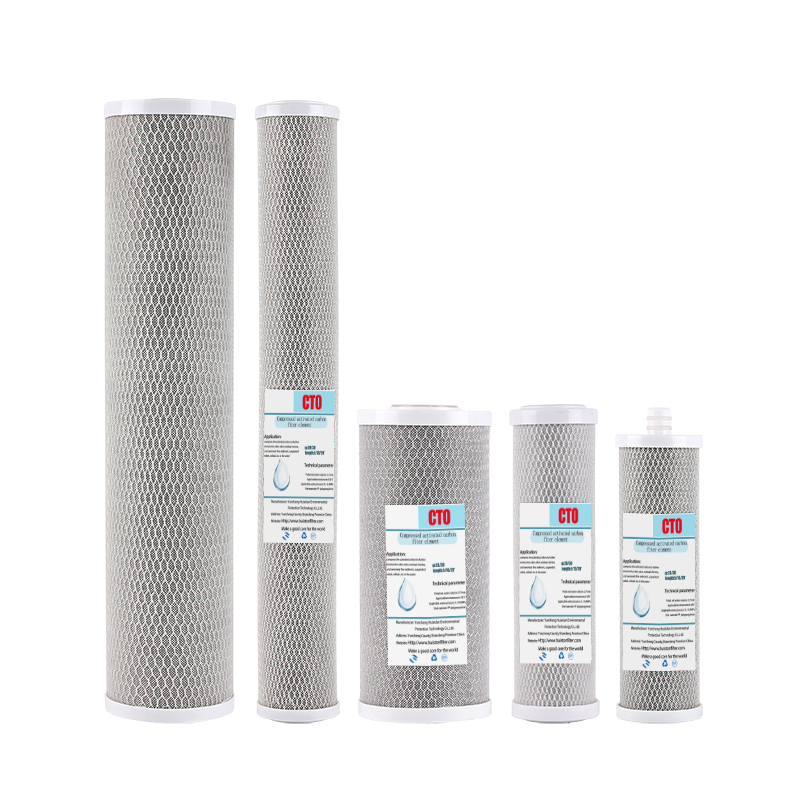 10 Inch Pure Coconut Shell Carbon CTO Compressed Activated Carbon Water Filter System