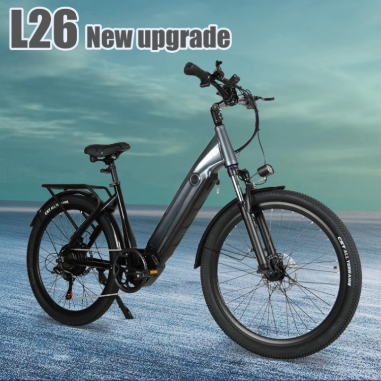 48V 17AH Battery Electric City Bike 26 Inch 7 Speed Ladies Step Through Electric Bike