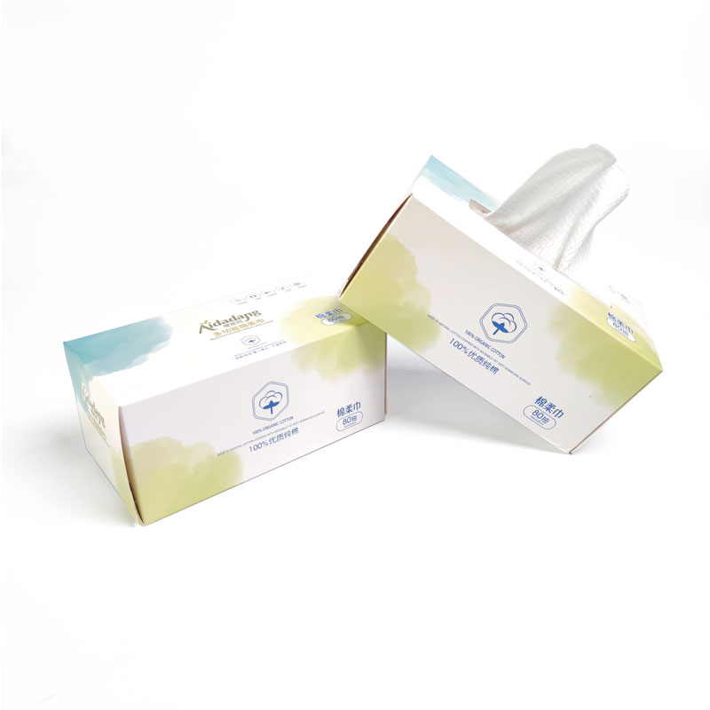 1 Ply Cotton Layer 80 Sheets Virgin Bamboo Towels Box for Facial Cleaning Multi-layer