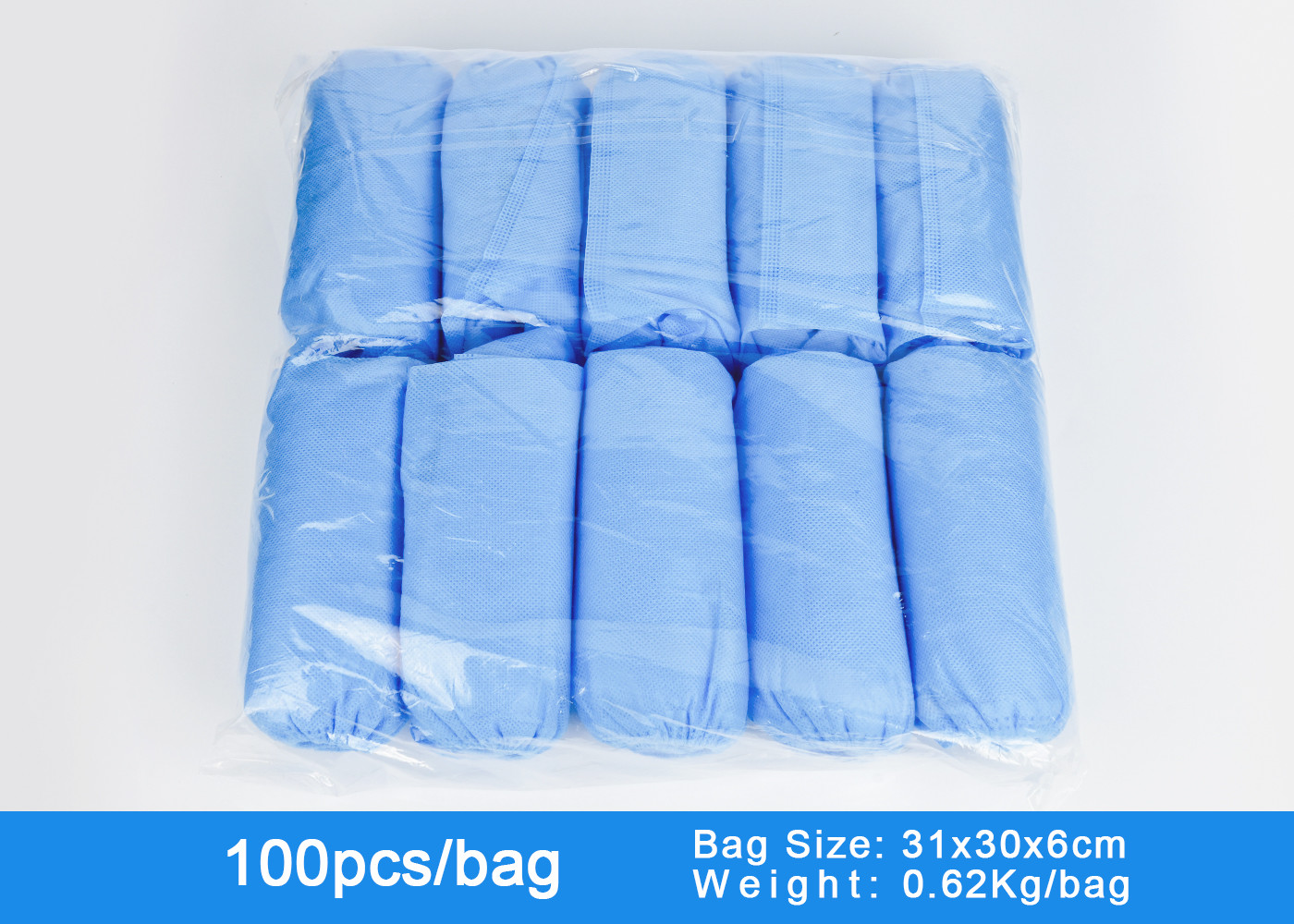 Waterproof Medical Disposable Non Woven Shoe Cover Elastic Medical Disposable Shoe Cover