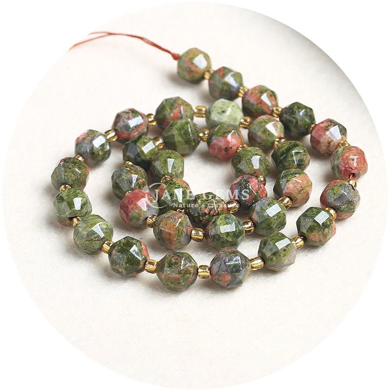 Wholesale Natural Crystal Gemstone Olive Shape Beads Faceted Loose Stone Bead Accessories Rhombus Bead Spacer