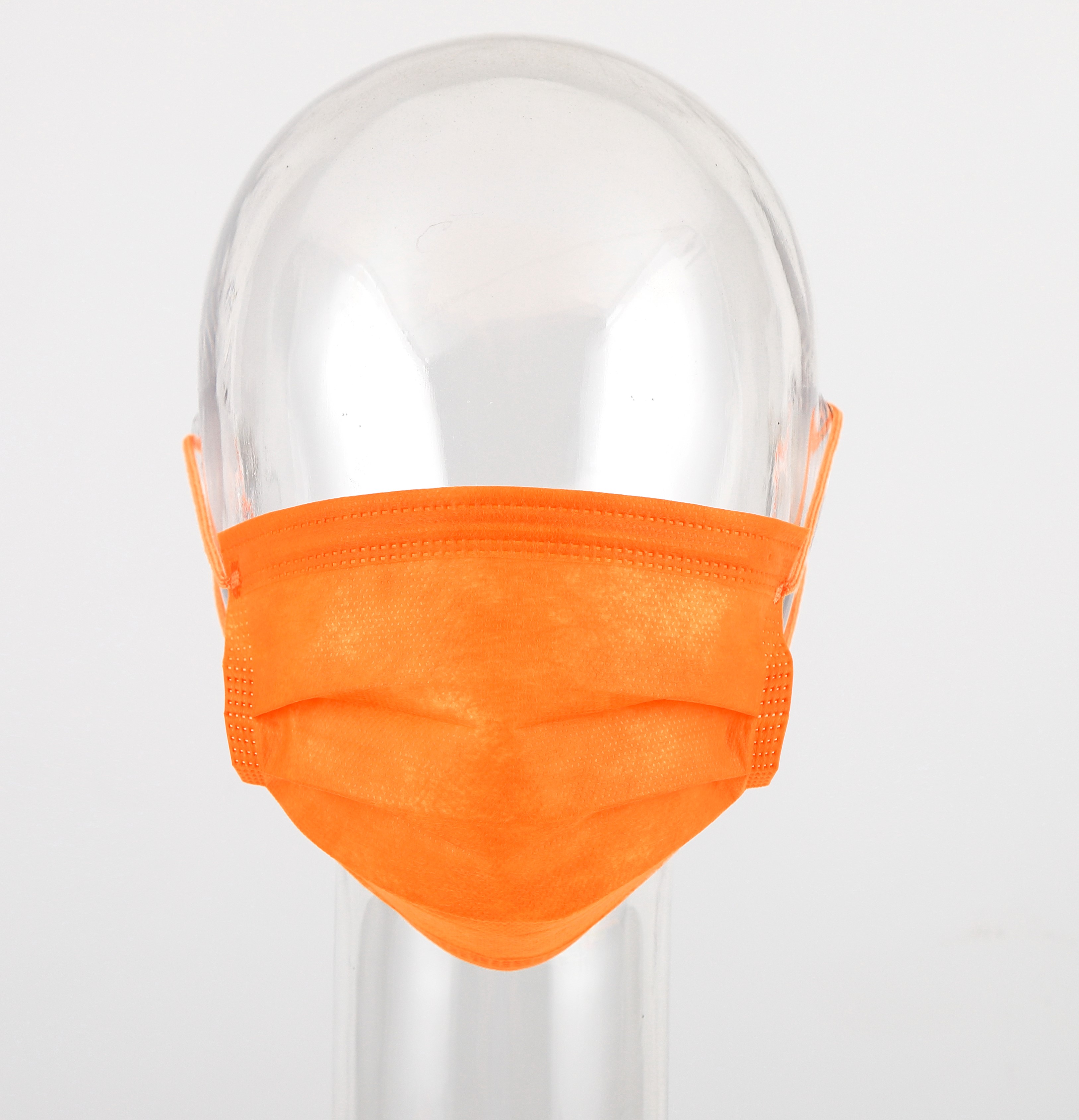 4 Layers Disposable Face Masks Orange Doctors Mouth Mask TYPE IIR/ASTM F2100 LEVEL 3