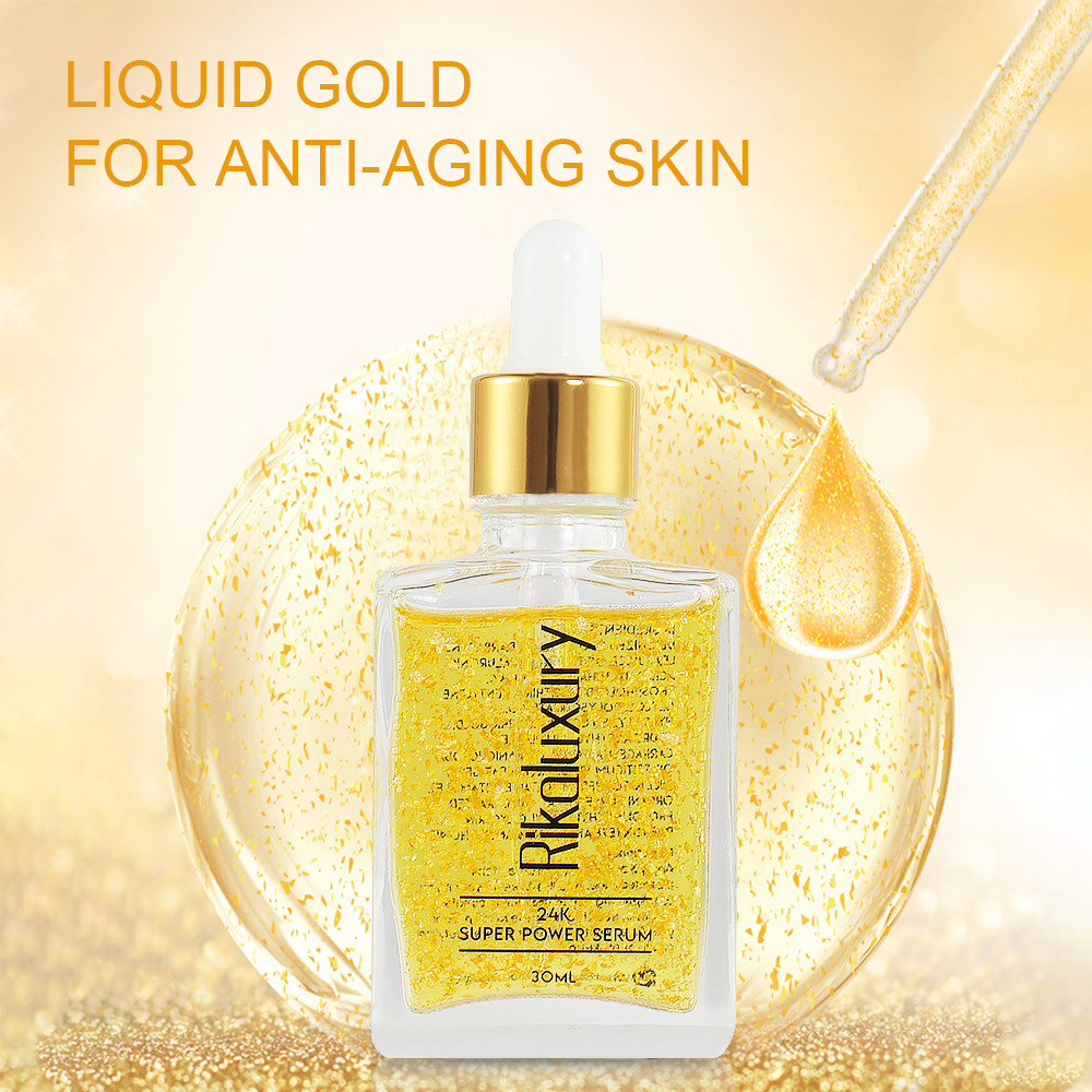 OEM Firm Skin Essence 24K Gold Face Serum Essential Oil 30ml
