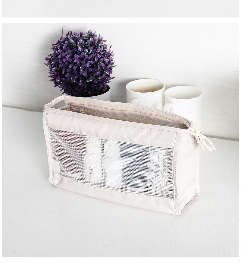 See Through Blank Waterproof Portable Mesh Cosmetic Bag