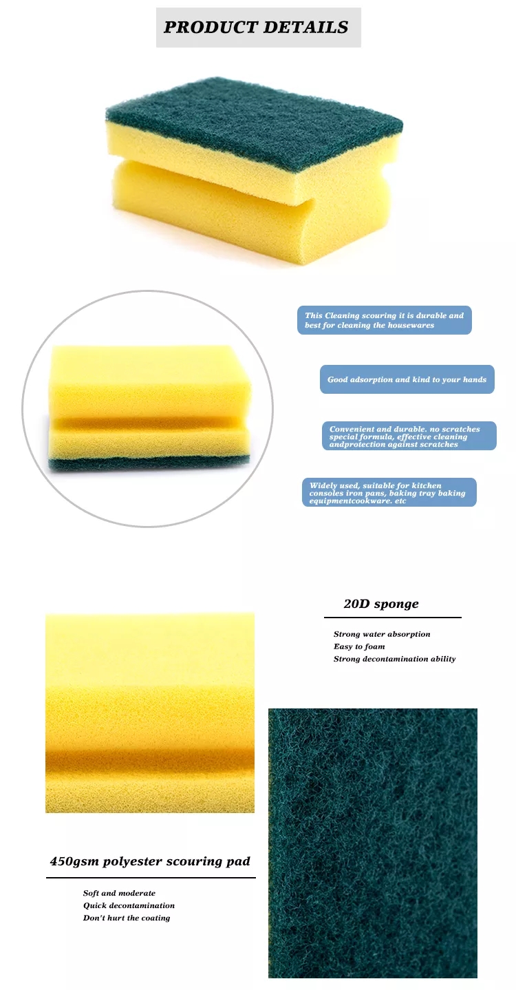 Customizable Kitchen Cleaning Sponge Sustainable Eco Friendly Dish Sponge