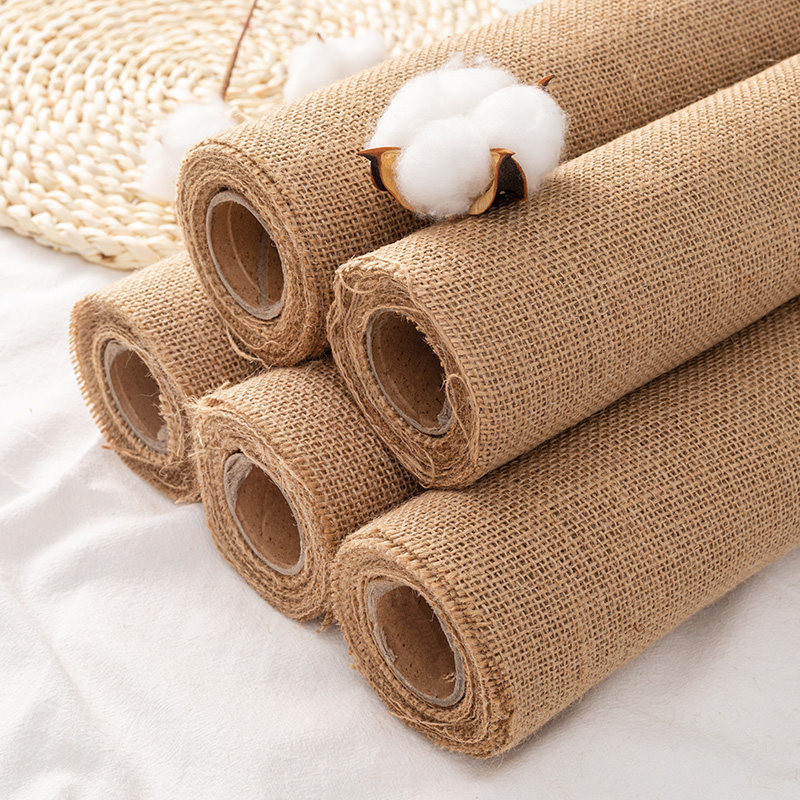 10 Yards Jute Burlap Ribbon Plain Woven Cut Edges Burlap Christmas Ribbon