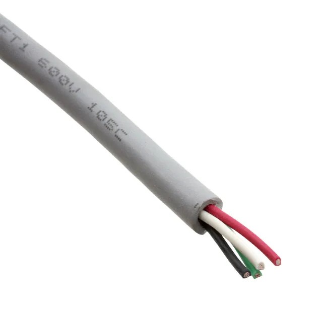 Alpha Wire 79052 SL005 CABLE 4COND 24AWG SLATE 100'