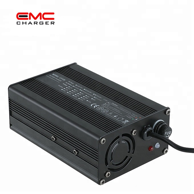 12V 6A Aluminium Alloy with Fan lithium battery charger for E-bike CE