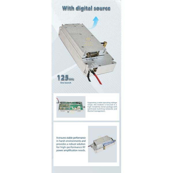 100W GaN RF Power Amplifier Module 300-1500MHz 42dBm Gain