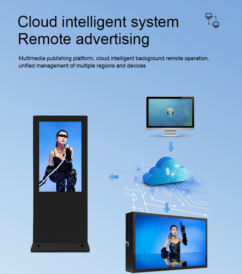 Outdoor Shopping Mall LCD Screen Player Digital Totem