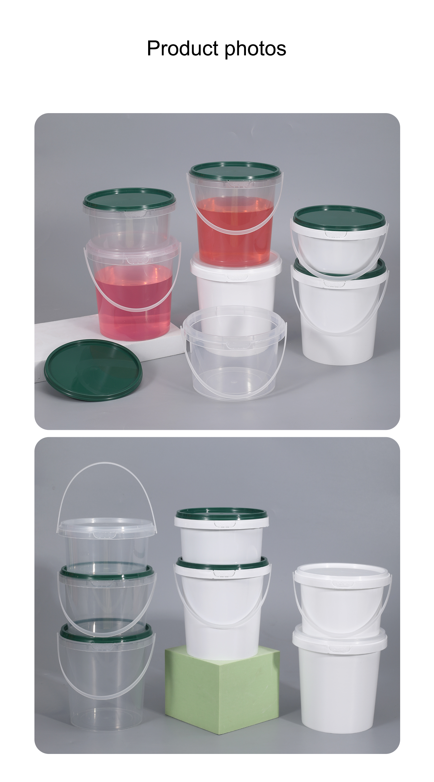 Customrized Logo 350ml 500ml 700ml Disposable PP Plastic Round Food Bowl with Lid
