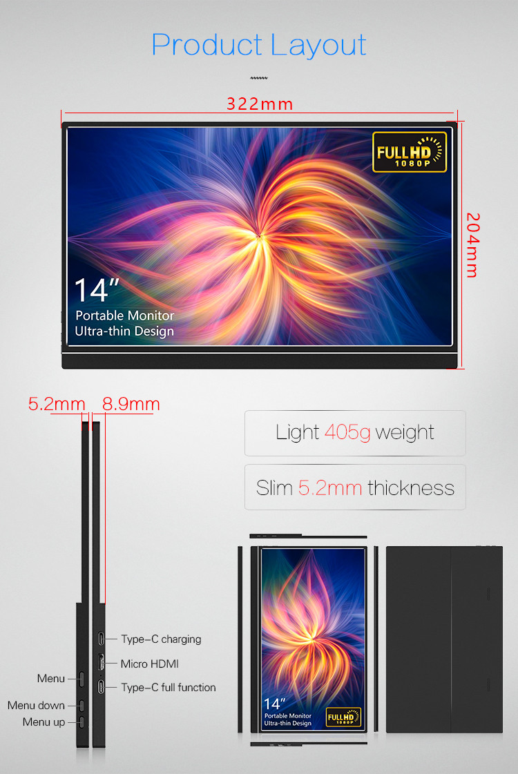 14inches Portable Gaming Monitor