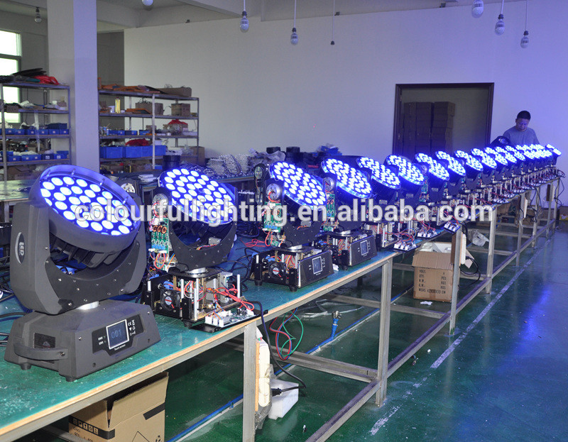 CE RoHs Free Shipping High quality 36X18W RGBWA+UV 6 in 1 Professional Moving Head Wash Fixture with Zoom