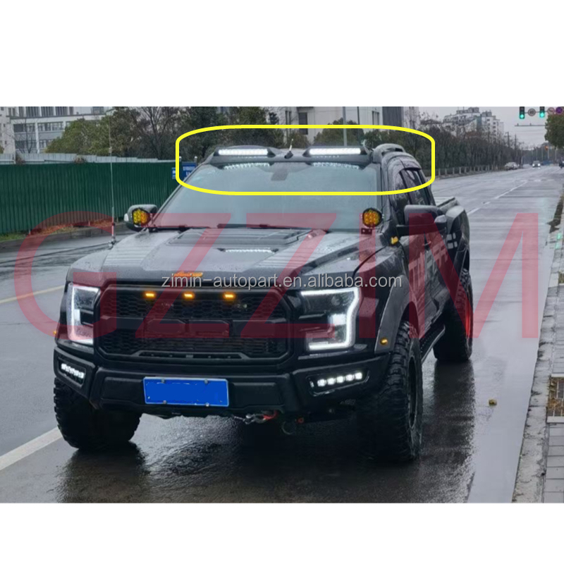 Ford Ranger 2012 Black Roof Light Replacement ABS Front Roof LED Kit