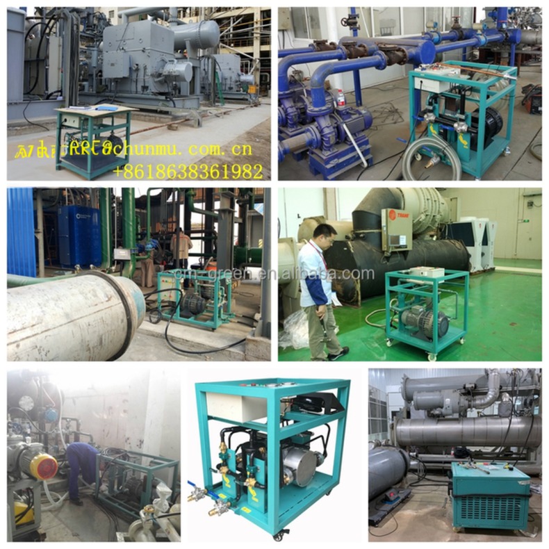 R123 R245fa Oil Less 2HP Refrigerant Recovery Charging Machine Low Pressure Refrigerant Chiller Recovery Machine