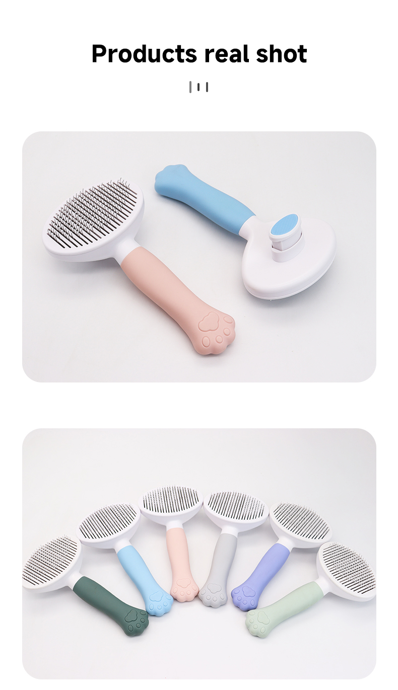 Grooming Pet Comb Brush Cat Paw Pet Hair Remover Stainless Steel Brushes Dog Cats