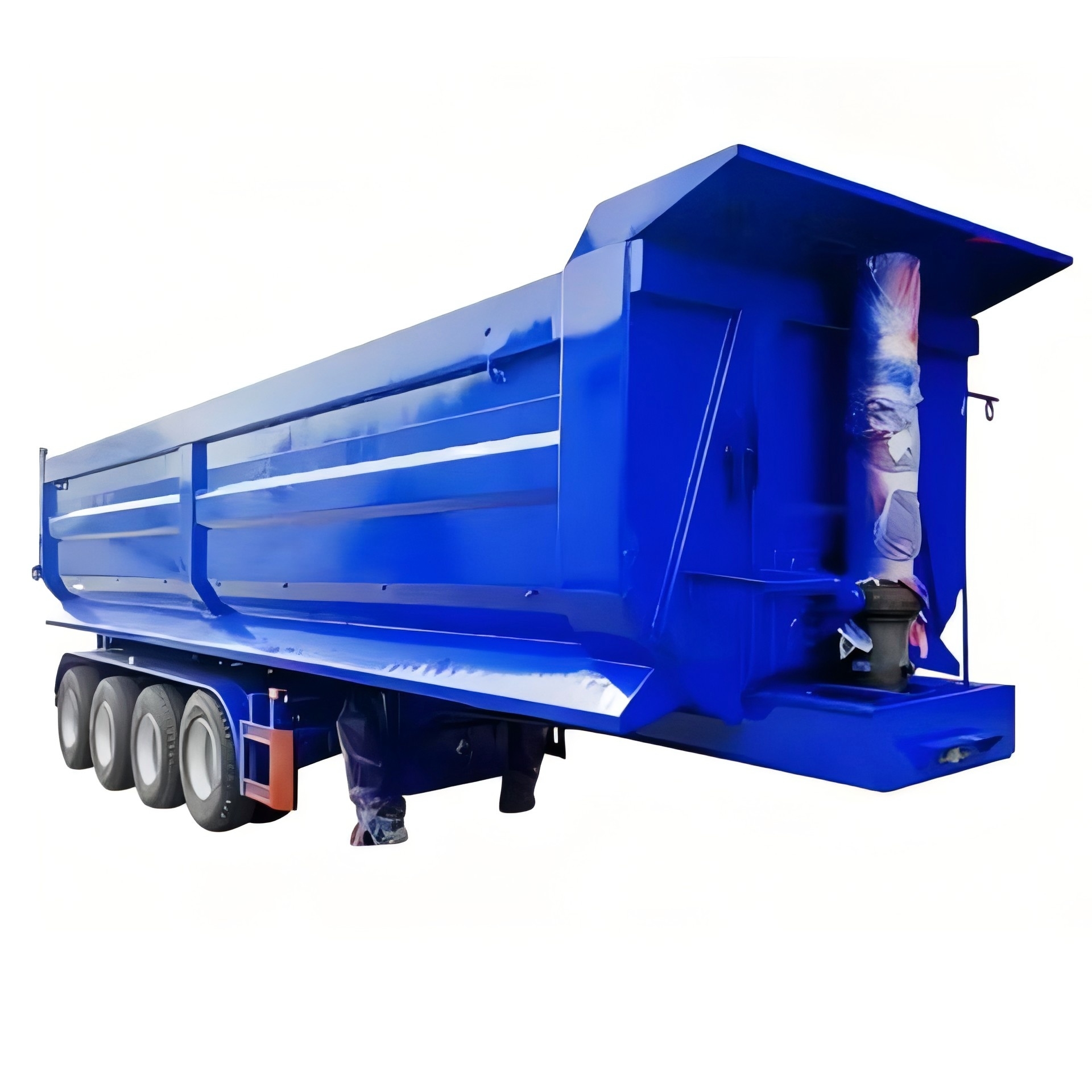 CIMC pull more than 60 tons 3-axle front axle can be lifted back flip semi-trailer side tipper dump truck