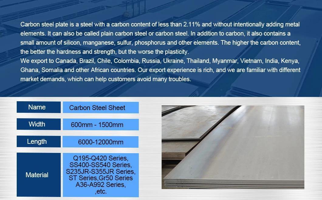 Ss400 Hot Rolled Carbon Steel Manufacturer Low Carbon Steel Plate