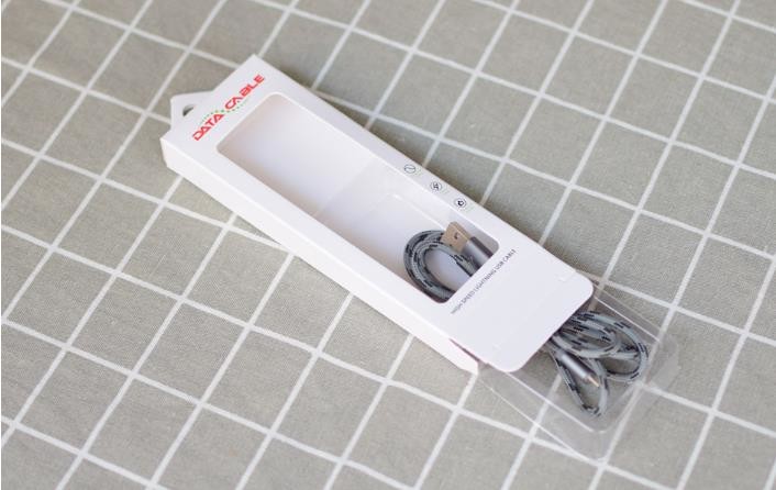 Recycle Custom Design USB Data Cable Packaging Box 600gsm To 1600gsm